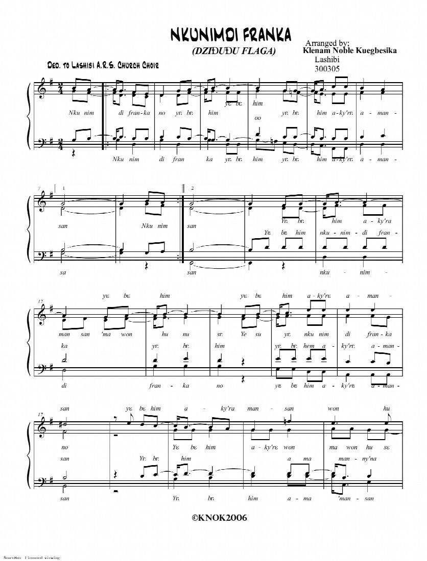 First-page preview of Nkunimdi frankaa