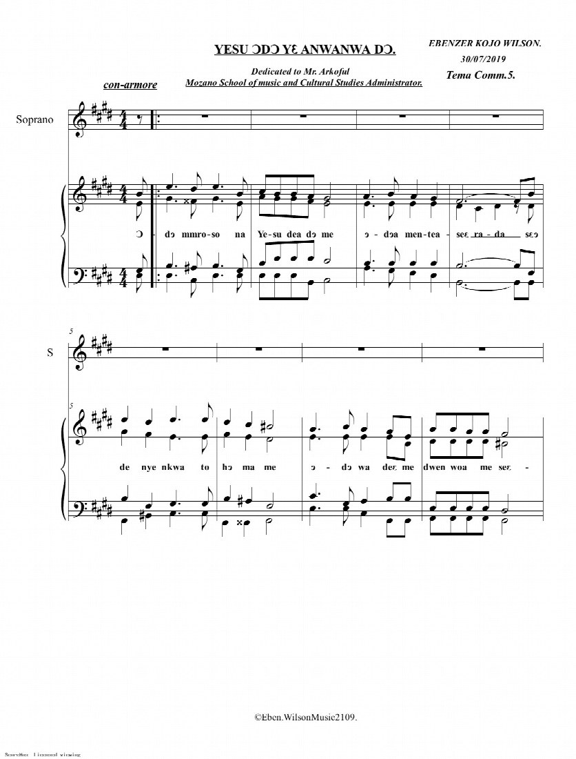 First-page preview of Yesu Do Ye Anwawa Do