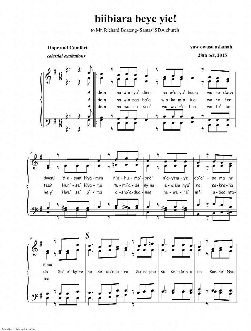 First-page preview of Biibiara beye yie