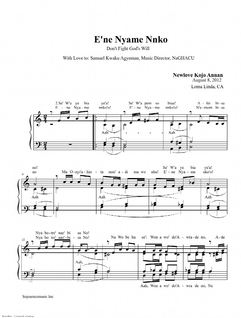 First-page preview of E’ne Nyame Nnko