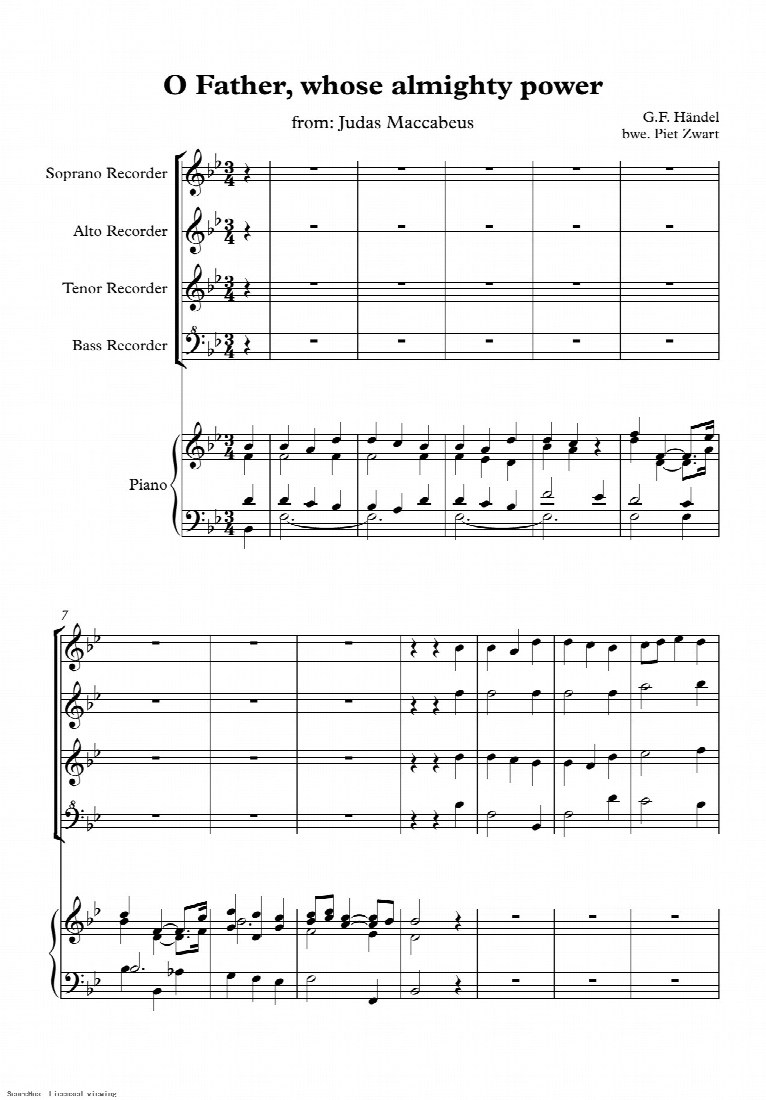 First-page preview of O Father, whose Almighty Father