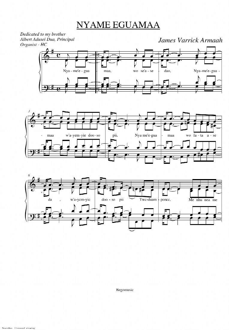 First-page preview of Nyame Eguamaa