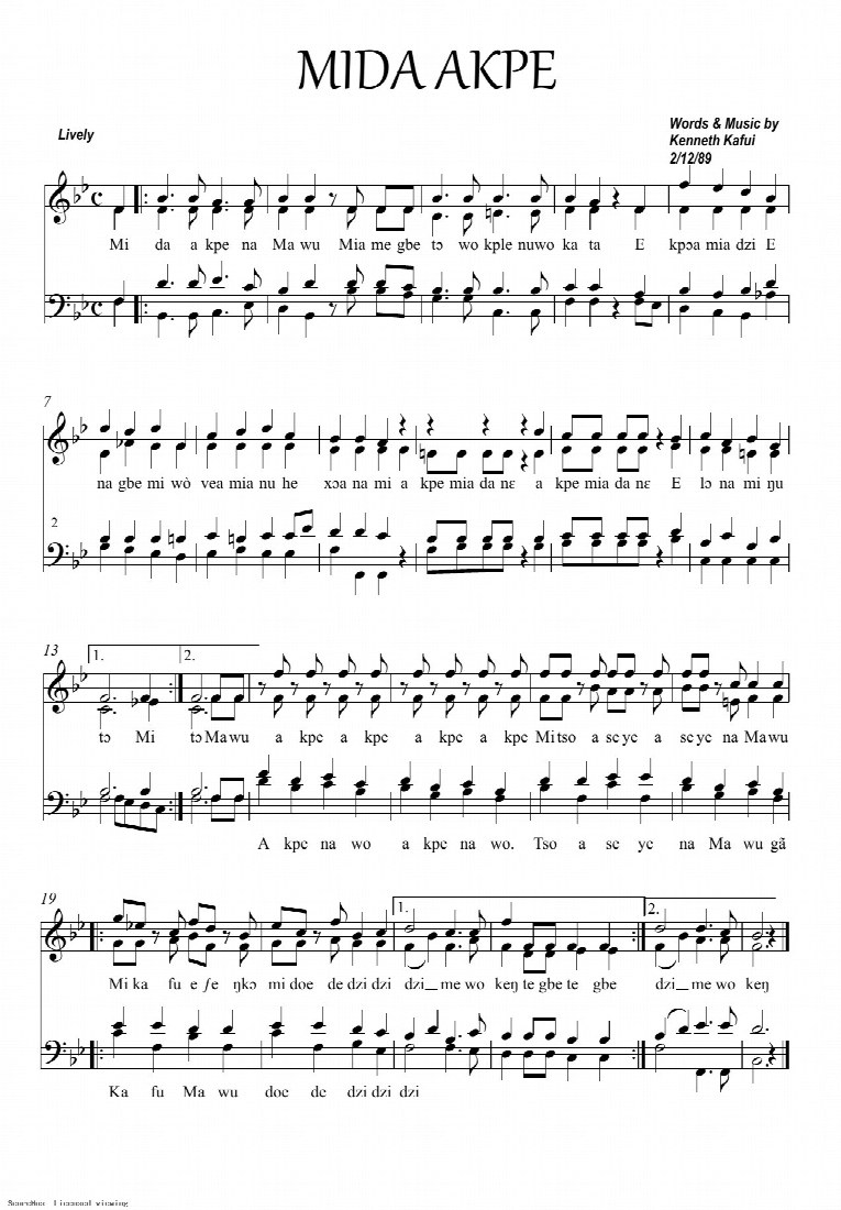 First-page preview of Mida Akpe