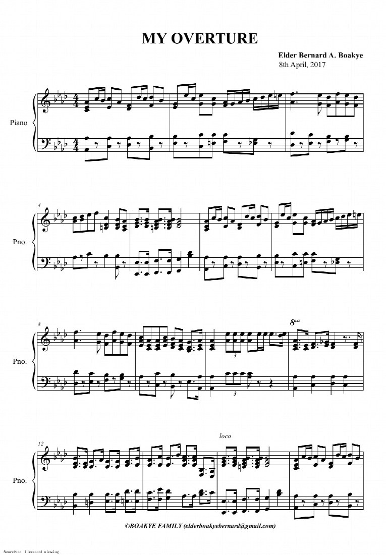 First-page preview of My Overture
