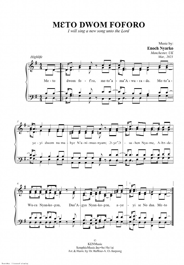 First-page preview of METO DWOM FOFORO