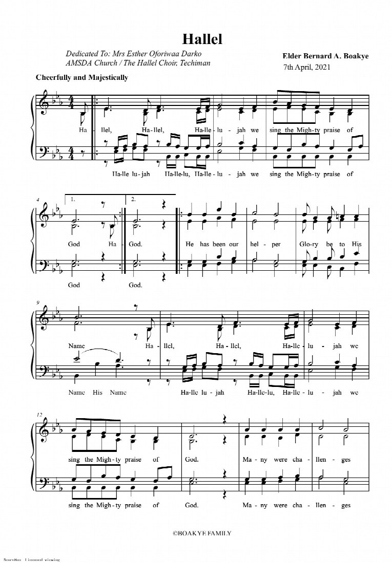 First-page preview of Hallel