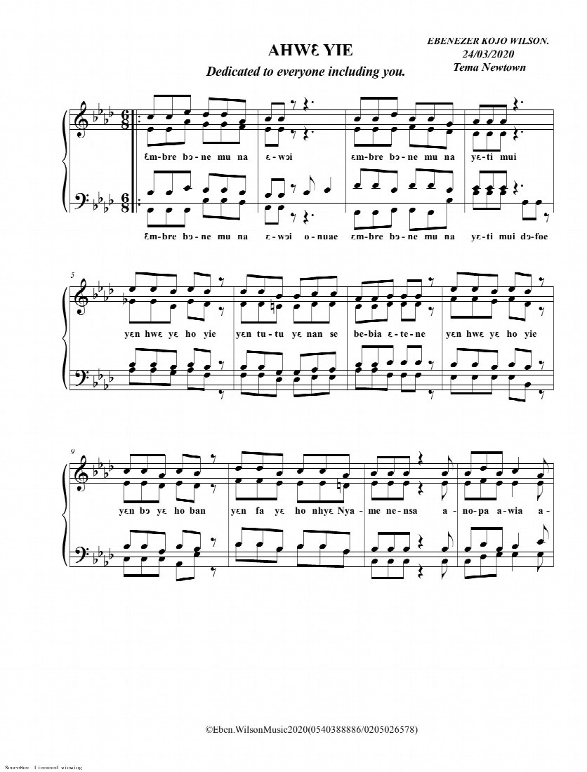 First-page preview of Ahwe yie