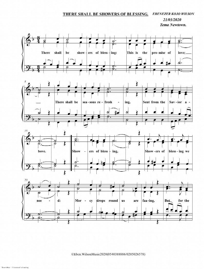 First-page preview of There shall be showers of Blessings