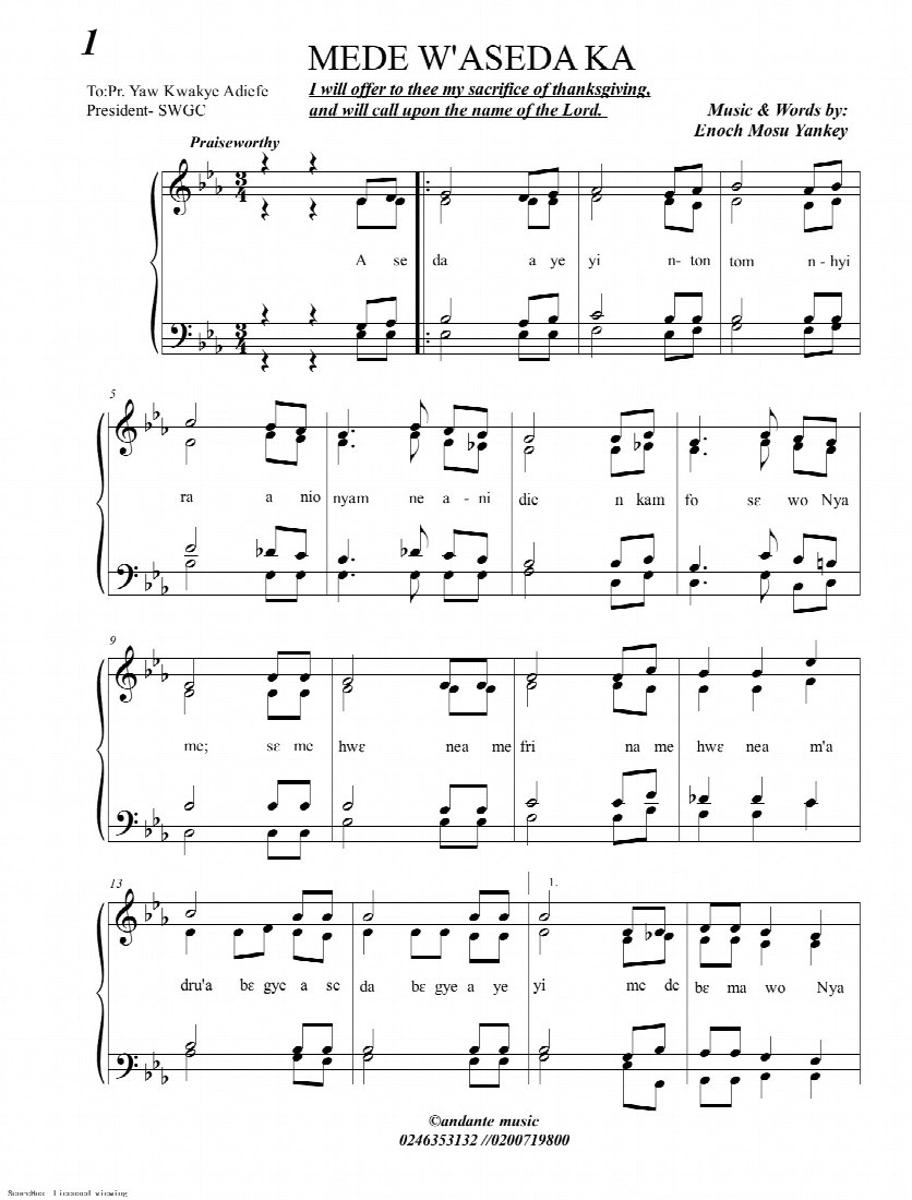 First-page preview of Mede W'aseda Ka