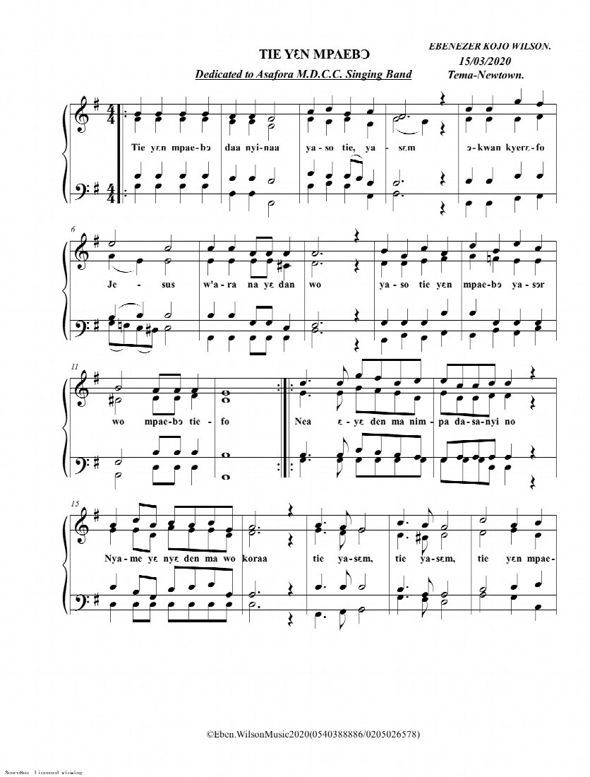 First-page preview of Tie yen mpaebo