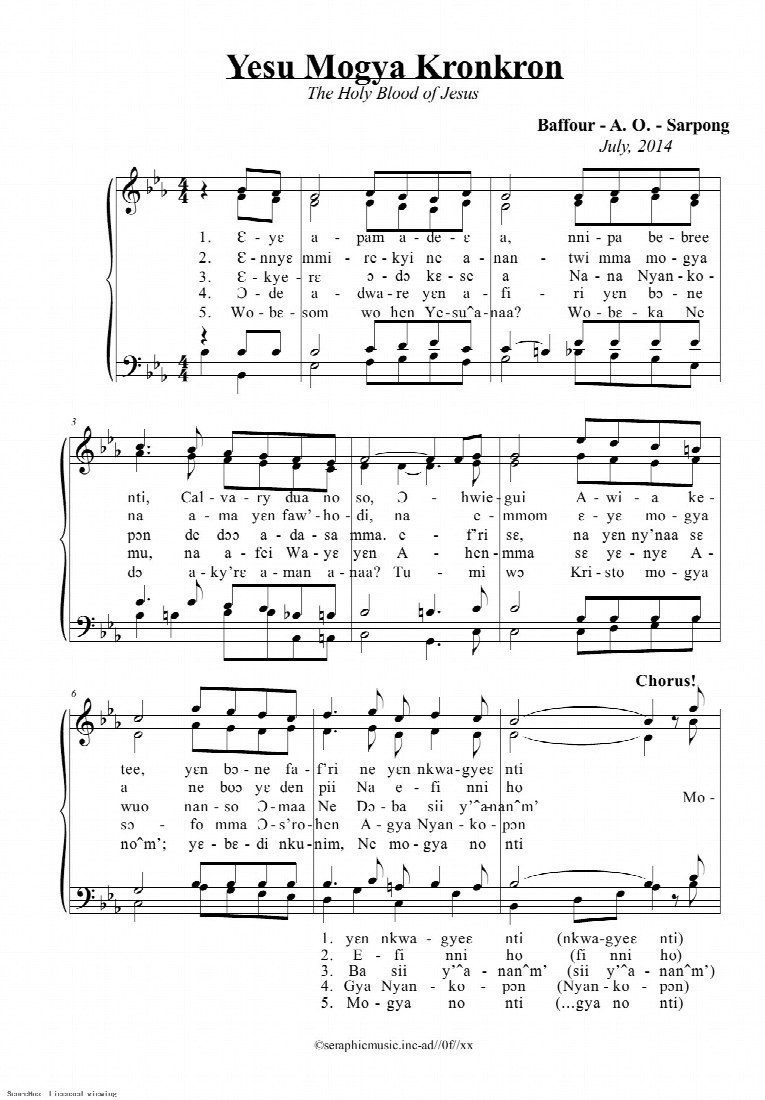 First-page preview of Yesu mogya kronkron