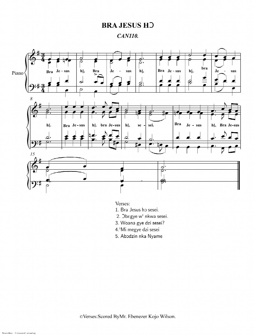 First-page preview of BRA JESUS HO