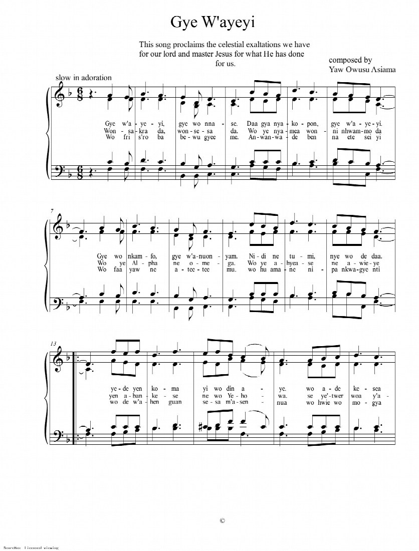 First-page preview of GYE W'AYEYI