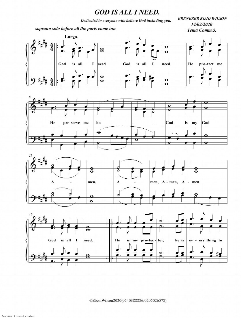 First-page preview of God is all I need