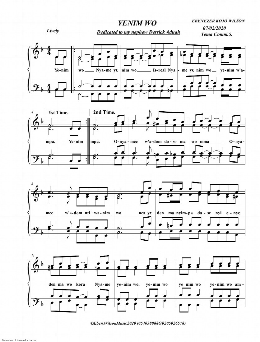 First-page preview of Yenim wo