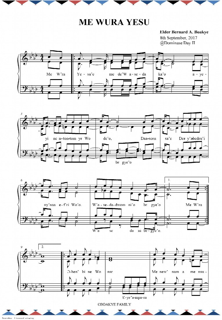 First-page preview of Me Wura Yesu