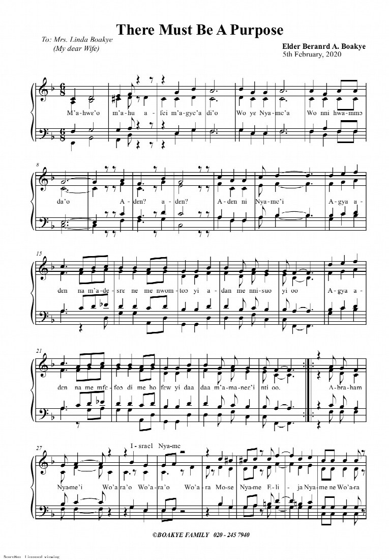 First-page preview of There Must Be A Purpose
