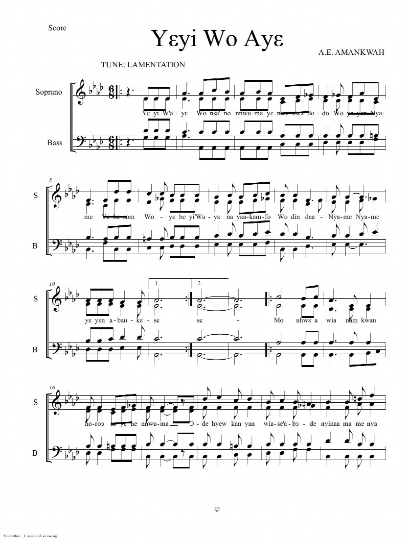 First-page preview of YEYI WAYE