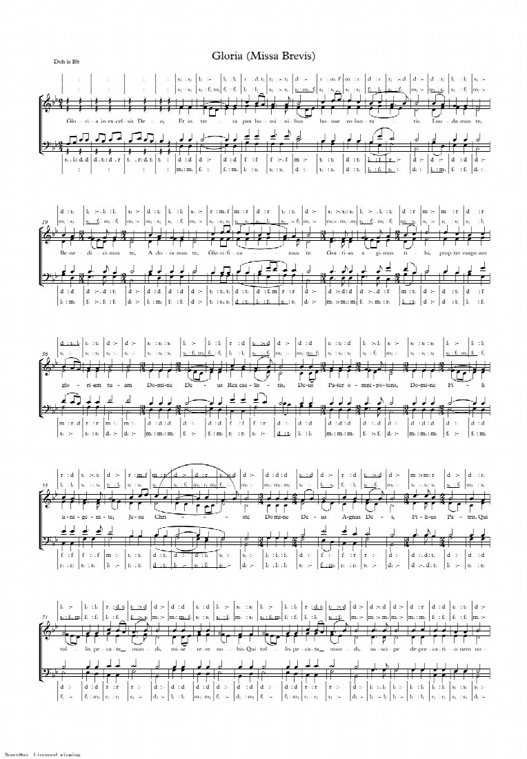 First-page preview of GLORIA (MISSA BREVIS)
