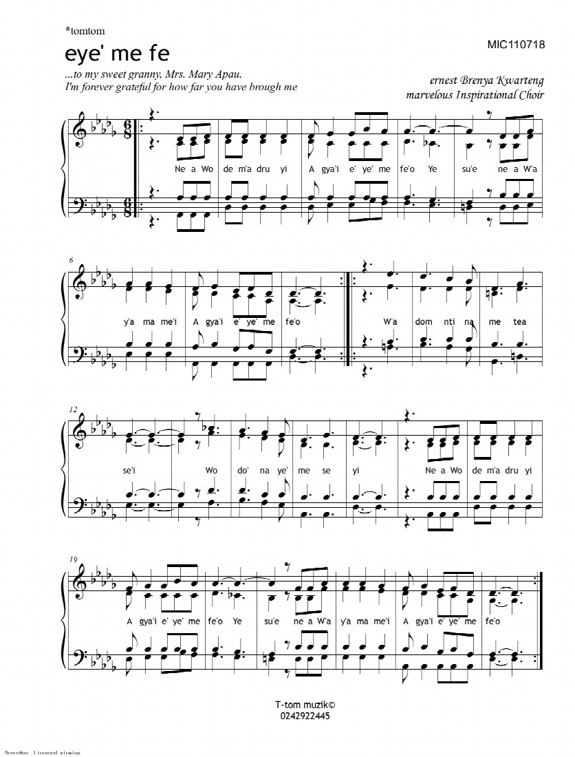 First-page preview of EYE ME FE