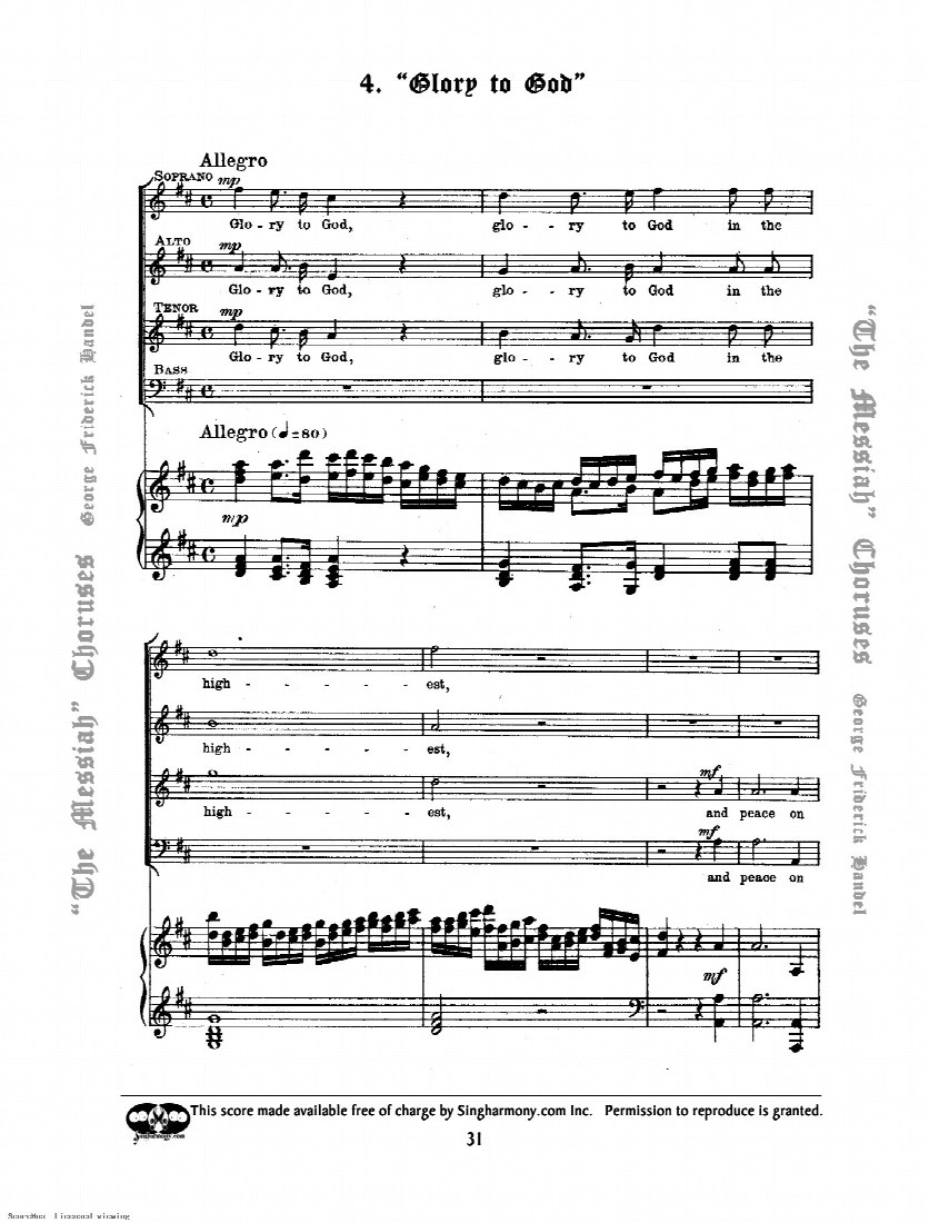 First-page preview of GLORY TO GOD