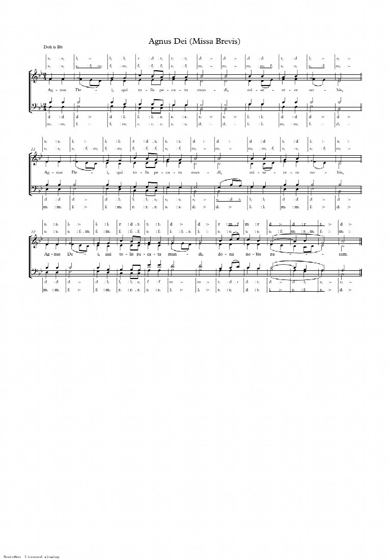 First-page preview of AGNUS DEI (MISSA BREVIS)