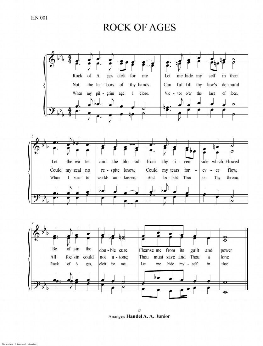 First-page preview of Rock of Ages