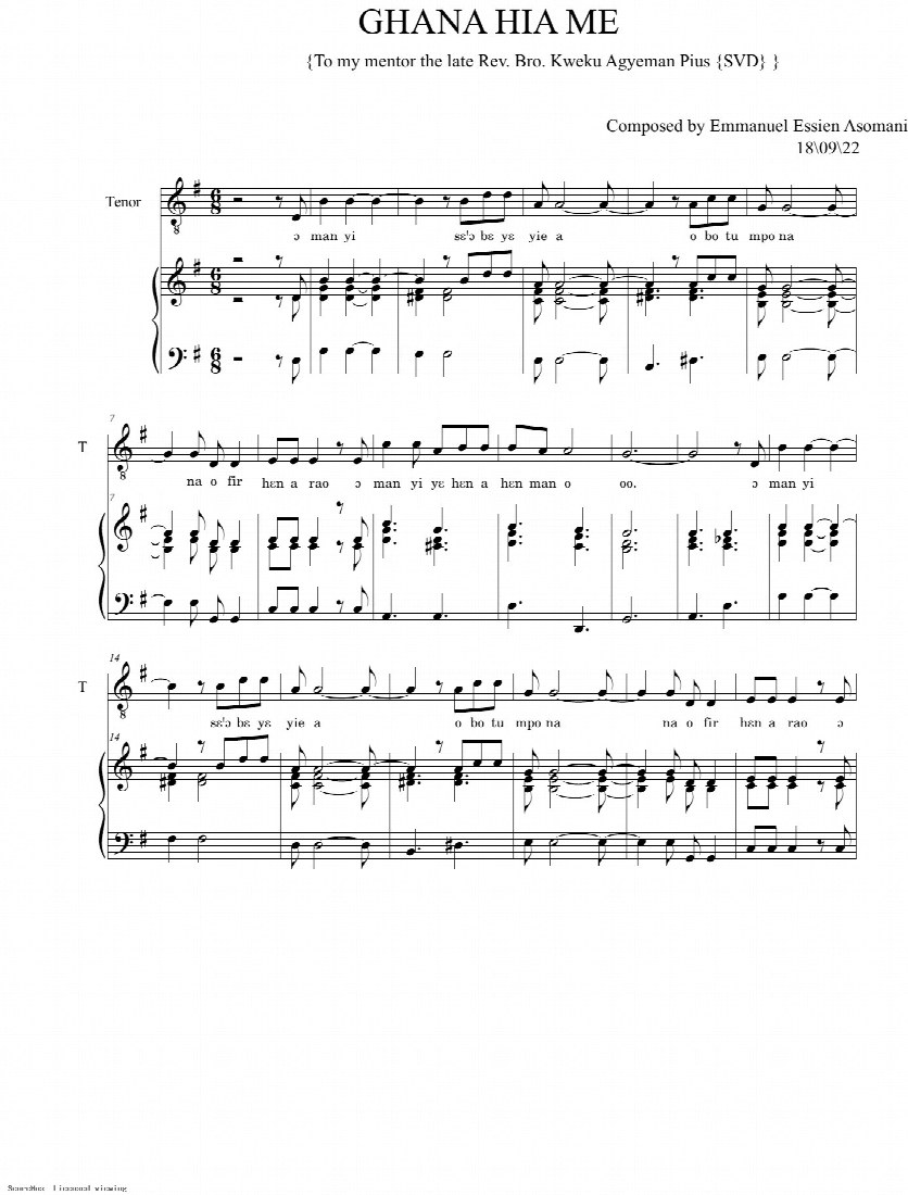 First-page preview of Ghana Hia me