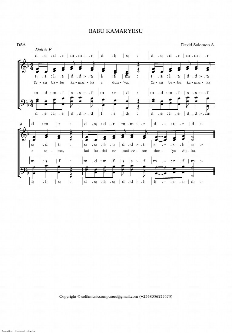 First-page preview of BABU KAMAR YESU