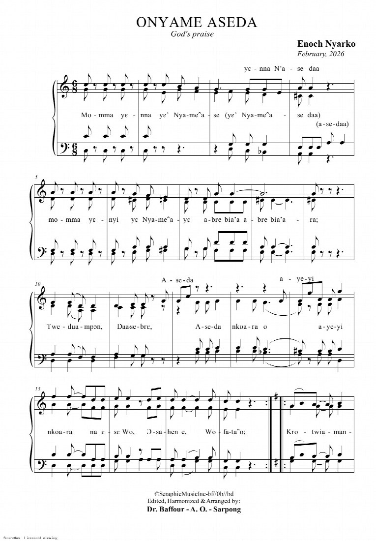 First-page preview of ONYAME ASEDA