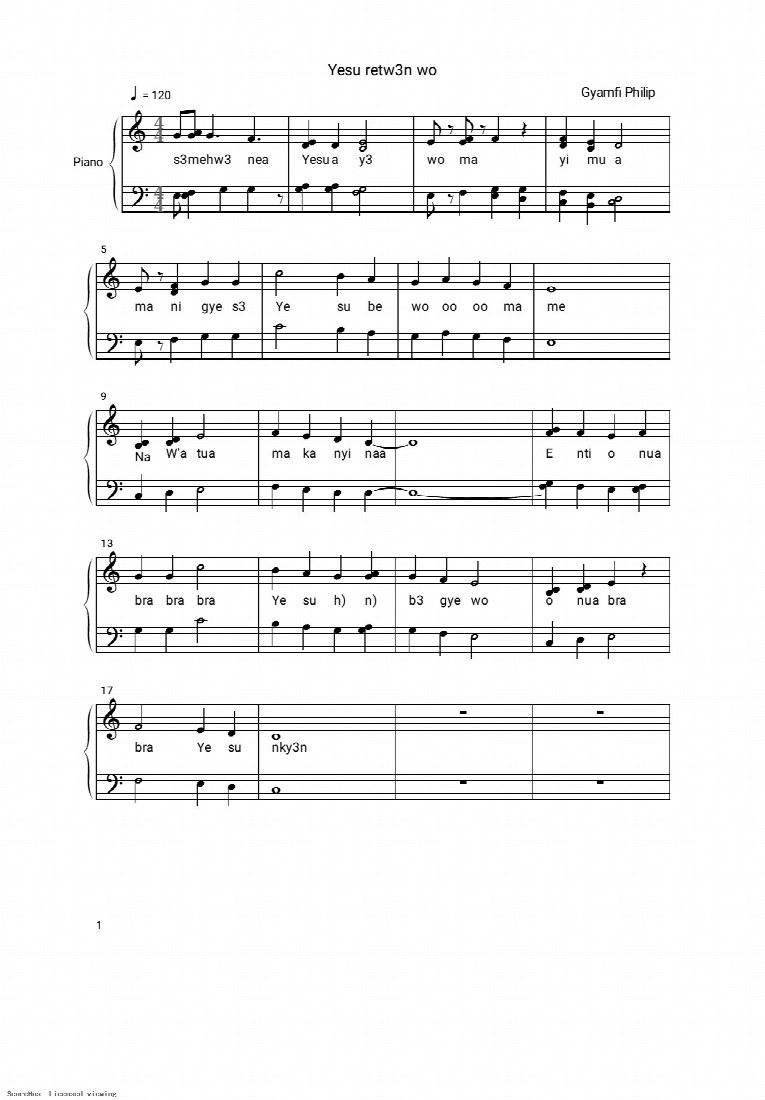 First-page preview of Yesu retwen wo