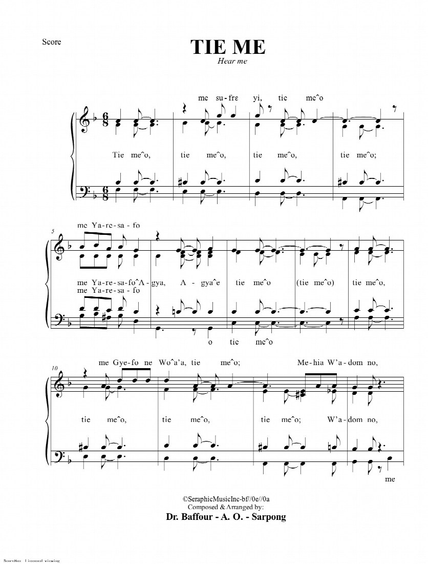 First-page preview of Tie me (Hear me)