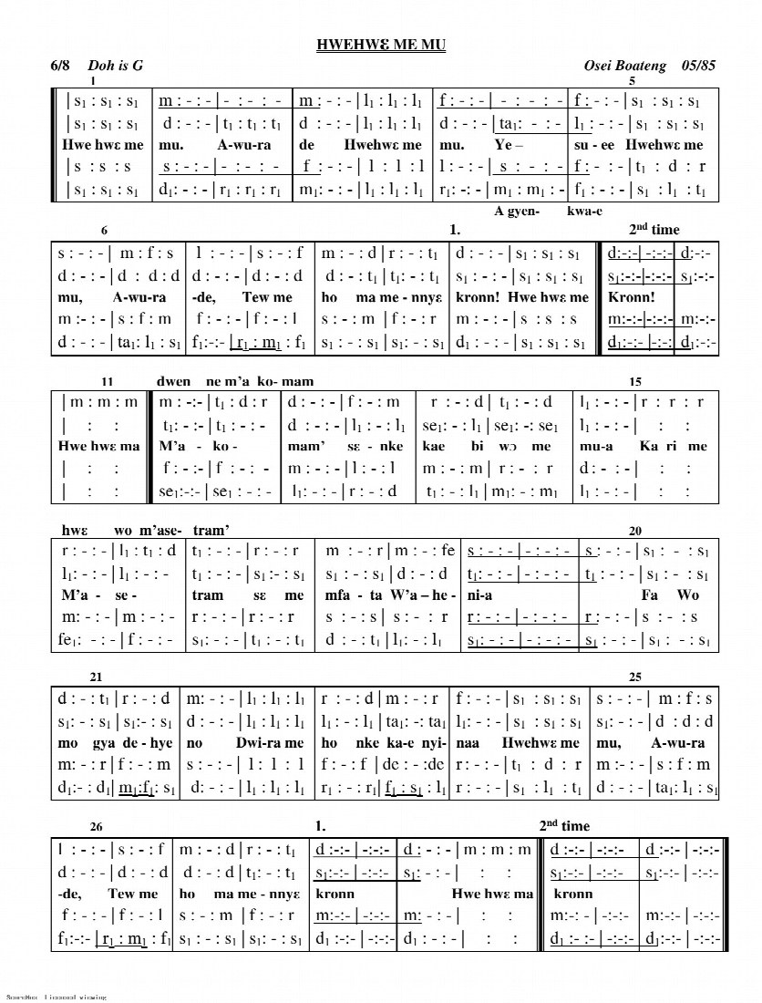 First-page preview of HWEHWE ME MU