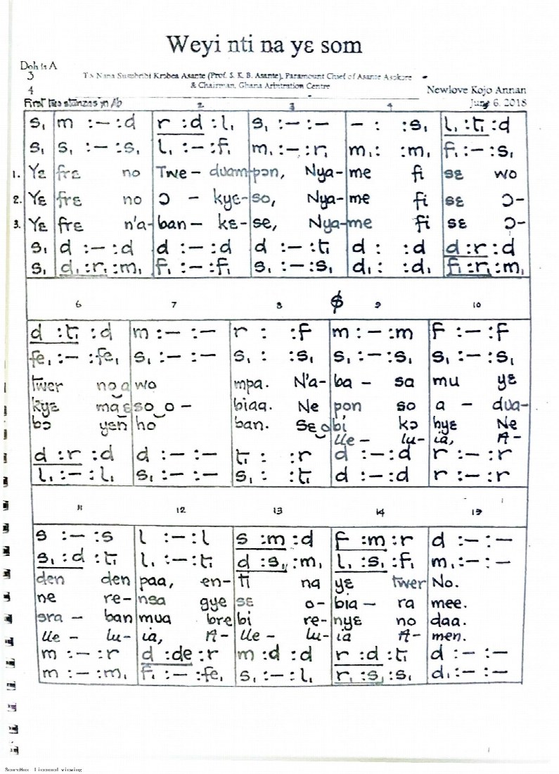 First-page preview of Weyi nti na ye som