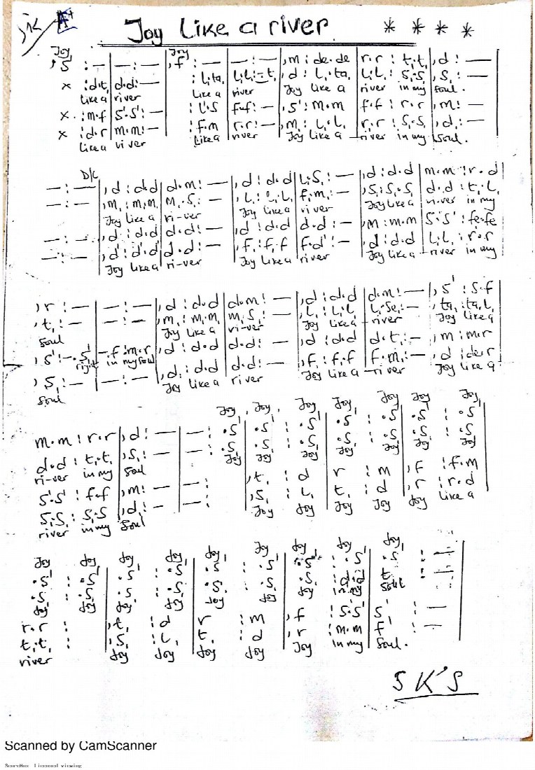 First-page preview of Joy Like a River
