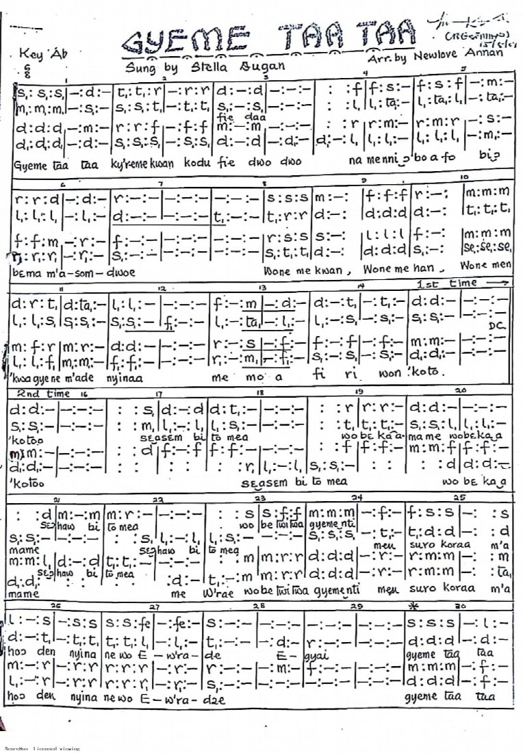 First-page preview of GYEME TAA TAA