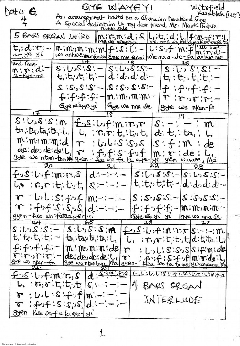 First-page preview of GYE W'AYEYI