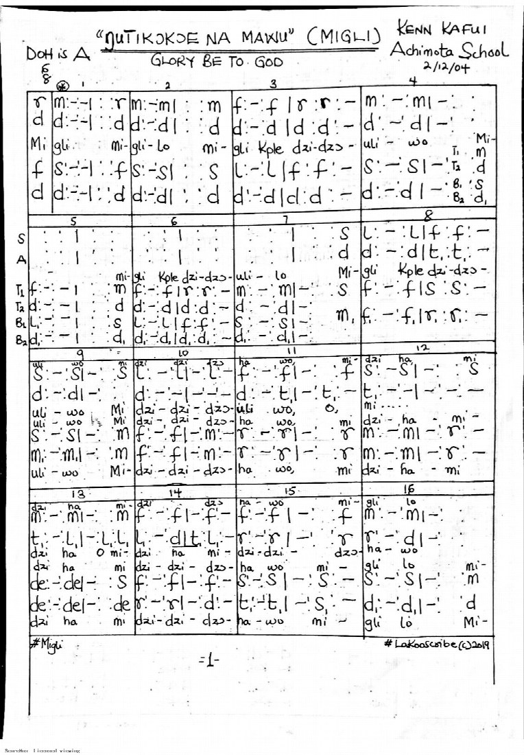 First-page preview of "NUTIKOKOE NA MAWU"MIGLI
