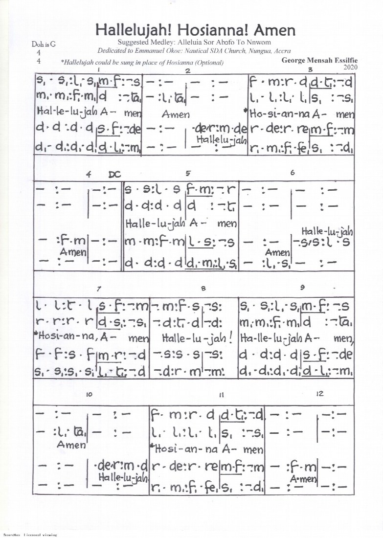 First-page preview of Hallelujah! Hosianna! Amen
