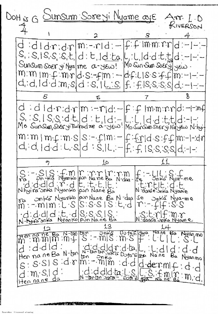 First-page preview of Sunsum sore yi Nyame aye