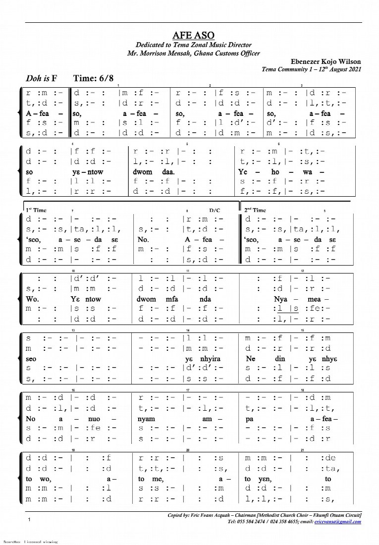 First-page preview of AFE ASO