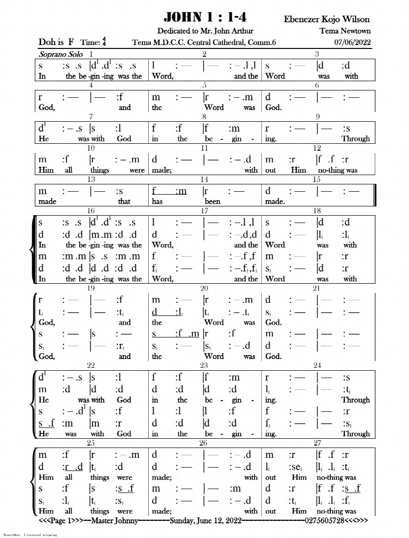 First-page preview of John 1:1-4