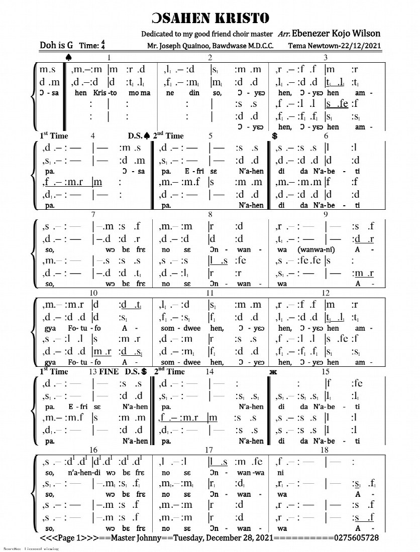 First-page preview of Osahen Kristo