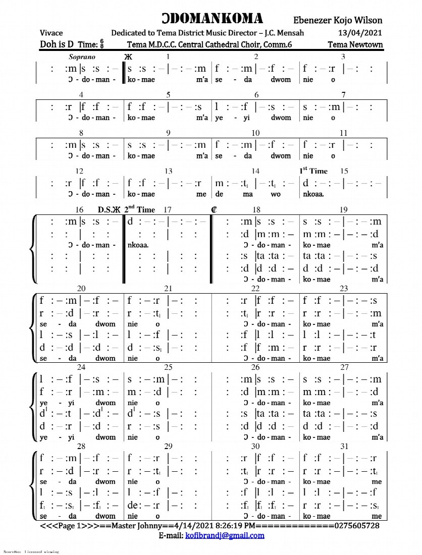 First-page preview of Odomakoma