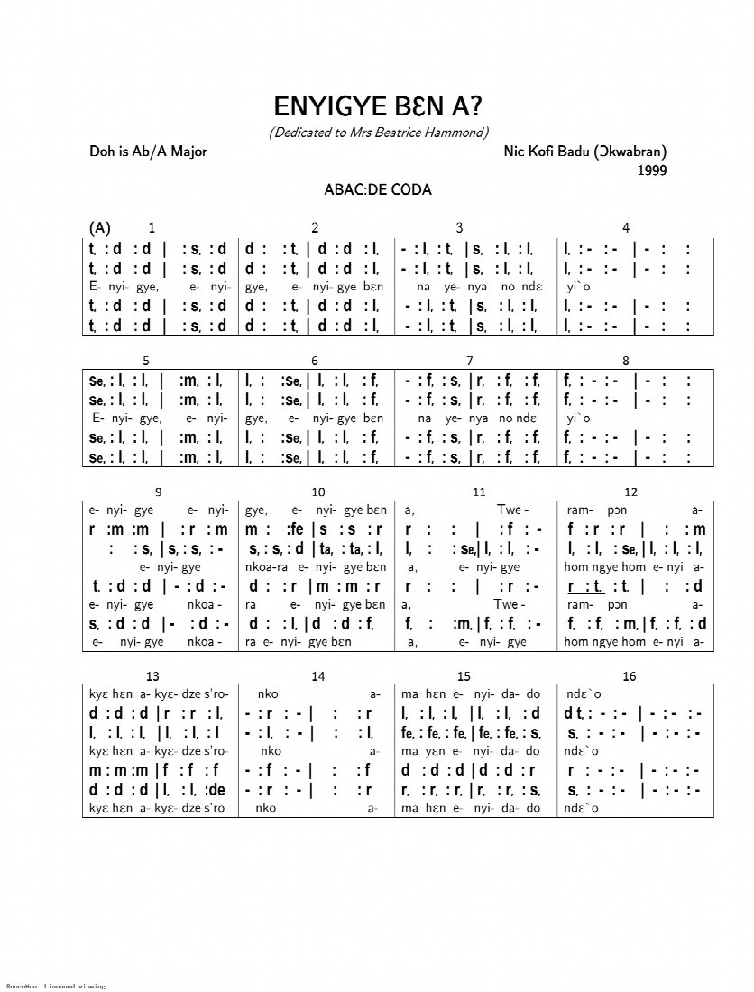 First-page preview of Enyigye Ben a?