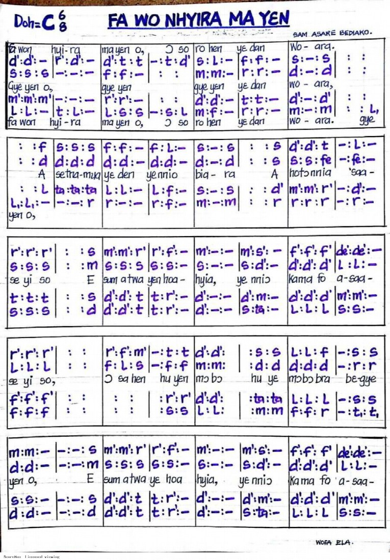 First-page preview of FA WO NHYIRA MA YEN