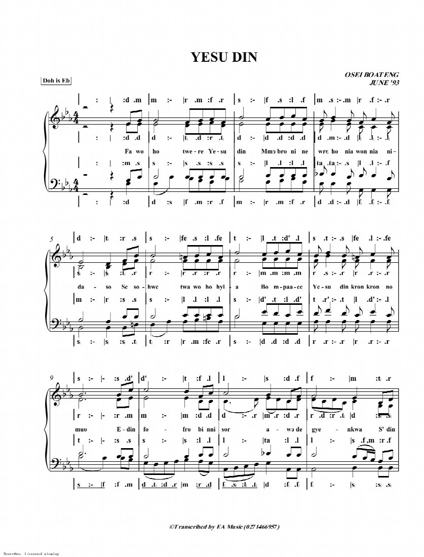 First-page preview of Yesu Din