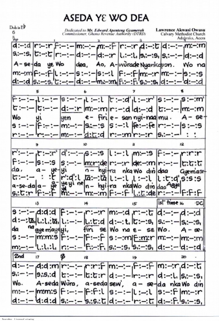 First-page preview of Aseda he wo sea