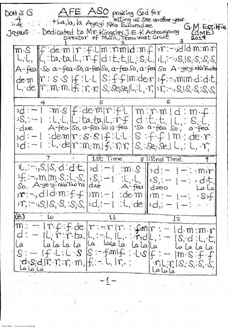 First-page preview of Afe Aso