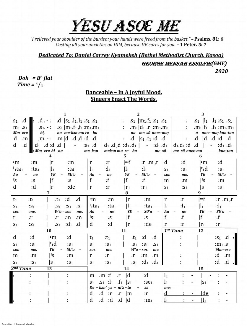 First-page preview of Yesu Asoe me